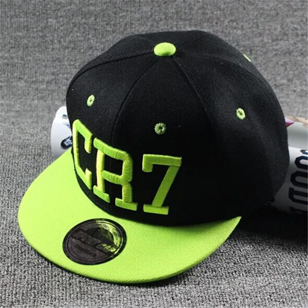 Uusi muoti lapset Ronaldo Cr7 Neymar Njr lippalakki hattu pojat tytöt lapset Messi Snapback hatut Hip Hop lippikset Gorras green CR7