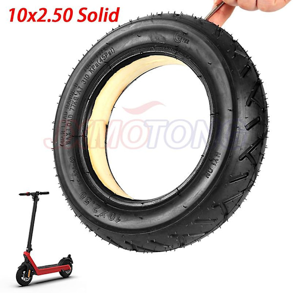 10x2.50 Solid Foam Tires Tubeless for Quick 3 ZERO 10X Inokim OX Folding Electric Scooter 10 Inch Mini Motorrad Razor