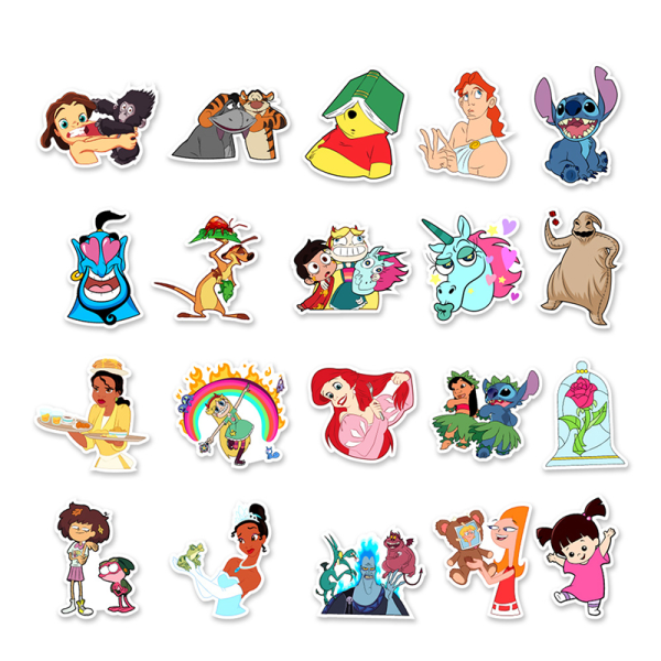 50 Disney Mix Tegneserieklistremerker