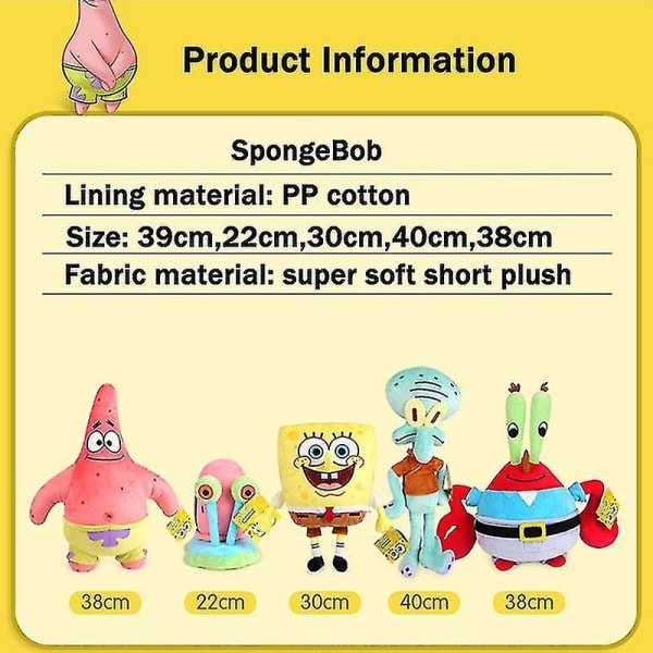 Pehmolelut SpongeBob SquarePants Pehmo - Rooli: Gary The Snail - Pehmolelut Lapsille Lahjat A 22 cm