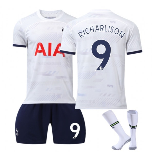 2023-24 Tottenham Hotspur Hemma Nr. 7 Son Heung-min 9 Richarlison 17 Romero 21 Dejan 10 Kane Fotbollströja New 24 Tottenham home No. 9 XS