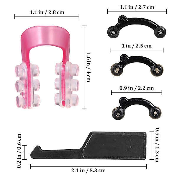 Usynlig neseoppløftende klips shaper shaper verktøy krok rettende sett (2 stk)