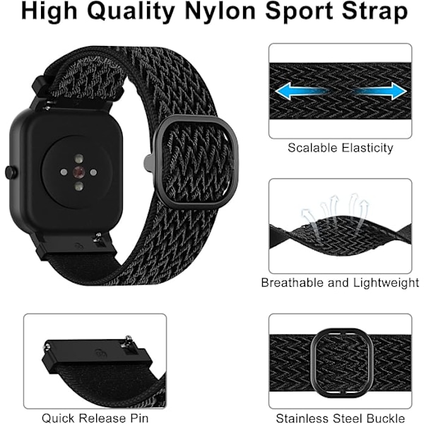 Egnet for Apple Watch iWatch1234567, 38/40/41mm armbånd, justerbart elastisk nylon armbånd, sportsarmbånd for Apple Watch iWatch1234567