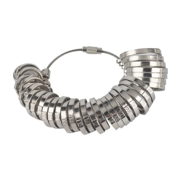 Ringe i størrelse 33, rustfrit stål