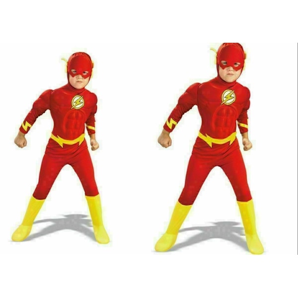 Børne Cosplay Gave The Flash Bryst Outfit Kostume Superhelt 150cm