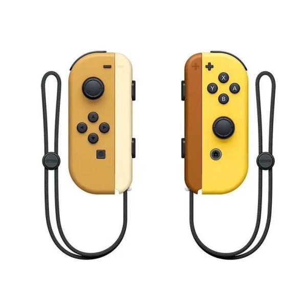 NS Switch venstre og høyre håndtak Joycon håndtak Switch Bluetooth håndtak med fjernvekkelse og håndstropp Brown handle