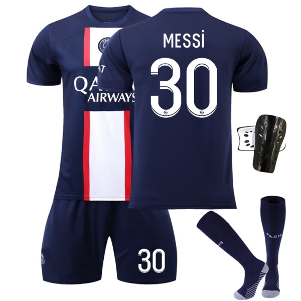 22-23 Paris hemmatröja nr 30 nr 7 Mbappe nr 10 Neymar fotbollsdräkt herrar No. 30 with socks + protective gear XS