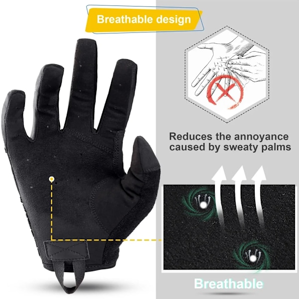 Men Shooting Gloves Military Army Tactical Full Finger Glove Touch Screen Breathable Cycling Airsoft Paintball Hunting Bike A9-Black A9-Black M