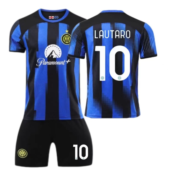 Inter Milan 23-24 hemmatröja nr 10 Lautaro 9 Zeko barn vuxen kostym fotbollströja No socks size 10 20