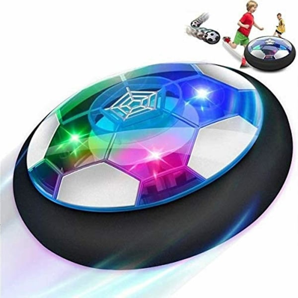 Hover Soccer Game Barnleksaker Uppladdningsbar Luftkraft Flytande Fotboll Puck Färgglad LED-lampa