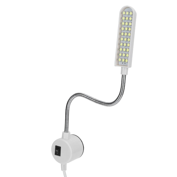 Sy LED symaskine lampe 30 perler Svanehals arbejdslampe med magnetisk bund EU stik AC110‑250V