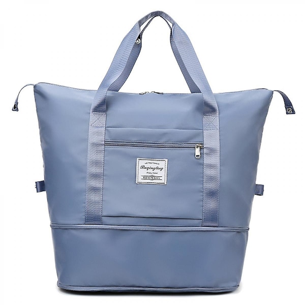Vanntett skulderbag for helgeturer, svømming, sport, treningsstudio, reisebag, utvidbar bag, lett og enkel å bære (blå)