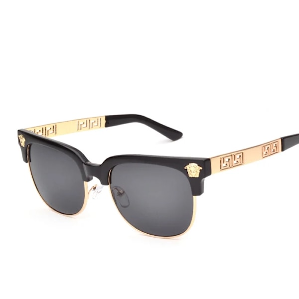 Klassinen pää aurinkolasit trendikäs neliökehys silmälasit metalli ontto temppelit miesten aurinkolasit mukautettu logo lasit C8 fashion sunglasses