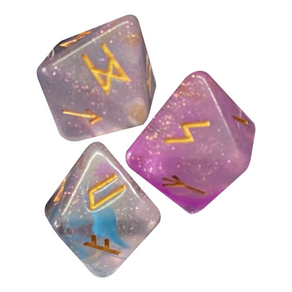 Pcs Resin Dice Set 8 Sided Rune Dice Resin Assorted Polyhedral Dice Set Polyhedral Divination Tabletop Dice A 0.02