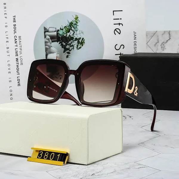 Moderne Designer solbriller berømte mærker Oversized Luksus gafas de sol kvinder Solbriller 2024 C1 LOGO D