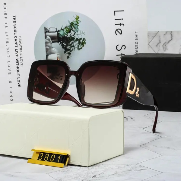 Trendiga designade solglasögon kända märken Oversized Lyx gafas de sol dam Solglasögon 2024 C3 LOGO D