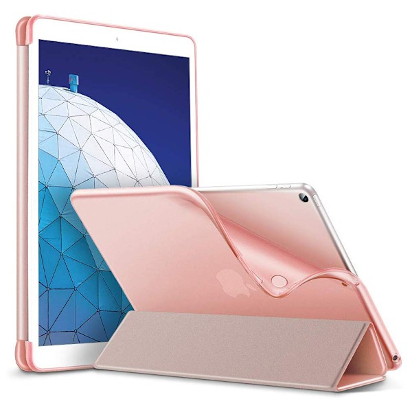 Smart Cover kompatibel med iPad air 3 10.5\"\" Generation Smart Cover Cover Translucent Matte Back Magnetisk Cover - Fuld Rosaguld