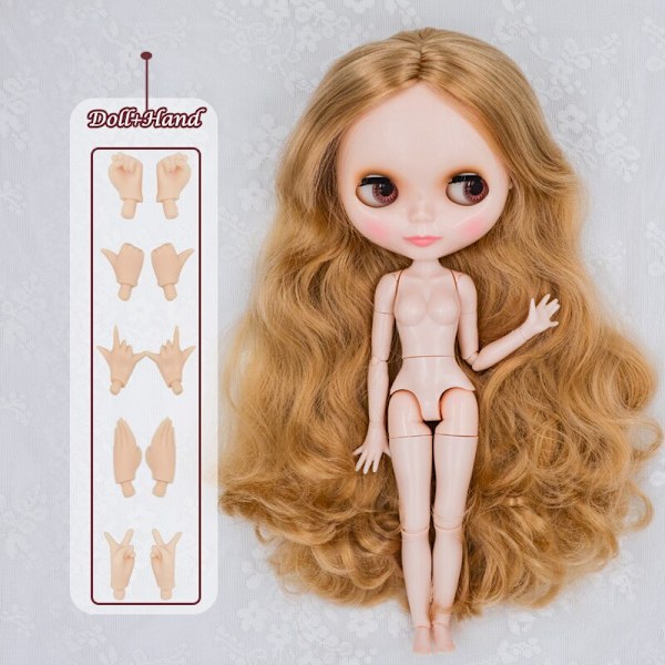 Neo Blyth Doll Anpassad NBL Glansig Ansikte, 1/6 OB24 BJD Blyth Doll Anpassad Blyth Dockor för Flickor, Present för Samling NBL09 HNBL21