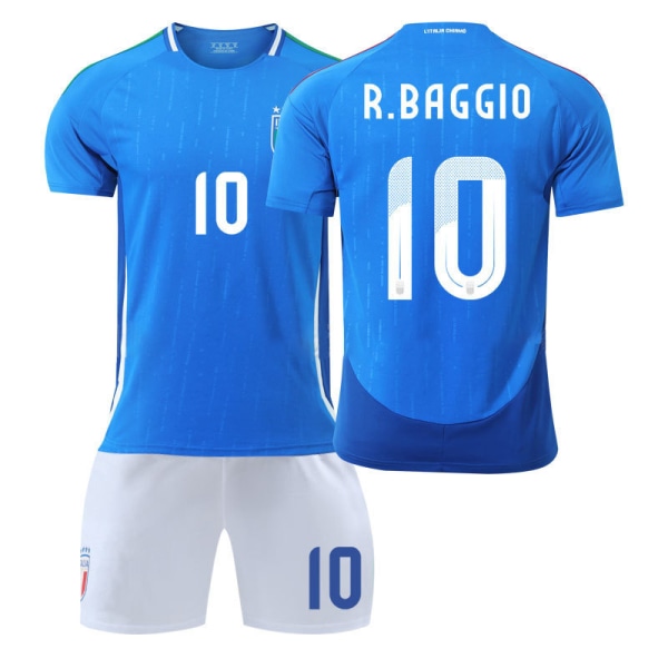 Italiens EM-tröja 2024 hem Chiesa vuxen barn träningsdräkt herr- och damfotbollsuniform 2024 Italy home number 10 star L