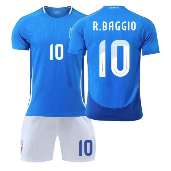 Italiens EM-tröja 2024 hem Chiesa vuxna barn träningsdräkt herr- och damfotbollsuniform 2024 Italy home number 10 star 24