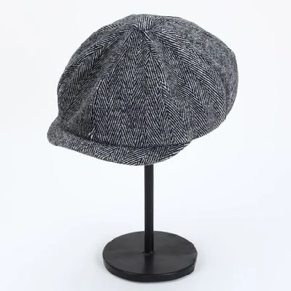 Retro Newsboy Caps Herr Caps för män Brittiska målarhattar Höst Vinter basker Herringbone Flat Cap Hip Hop basker Gorras khaki 1