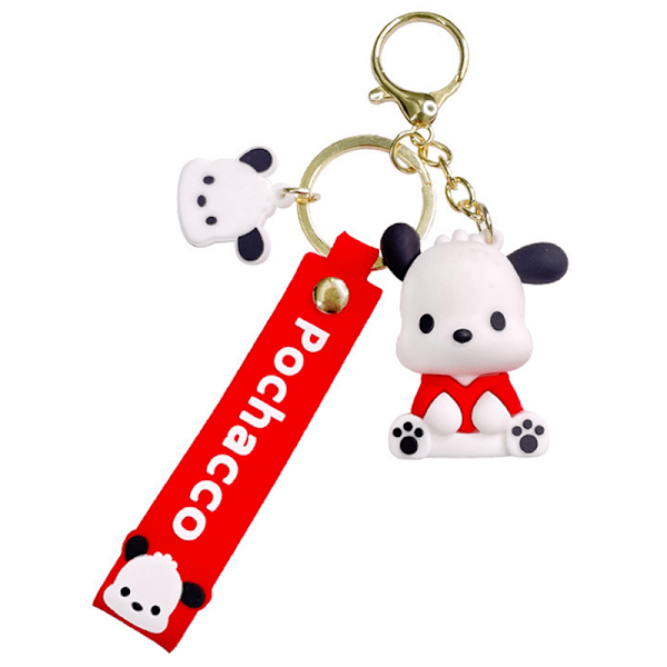 Kawaii Sanrio Avaimenperä ja Piirretty Pochacco Nuken Ripustus Auton Avaimelle - Varastossa Red
