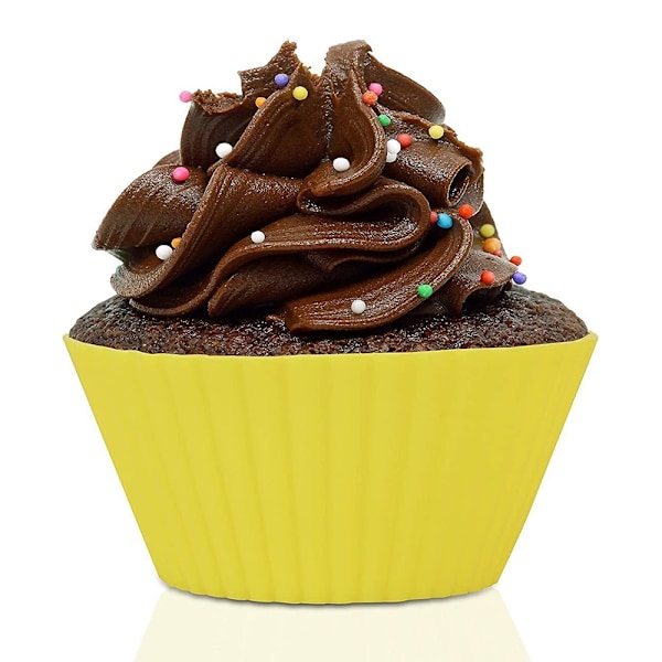 24 återanvändbara silikonformar för muffins