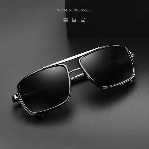 Square Pilot Wholesale Custom 2024 Gafas De Sol Driving Aviation Metal Shades Polarized Men's Sun Glasses 2024 Sport Sunglasses C3 Fashion sunglasses