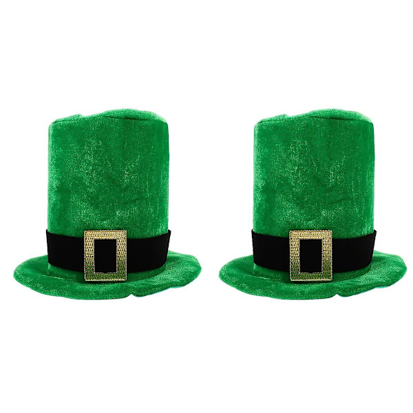 3 stk. Patricks Day Hatte Grønne Hatte Party Scene Performance Hatte Fløjlshatte 2 stk 31X24CM 2 stk 2 pcs 31X24CM