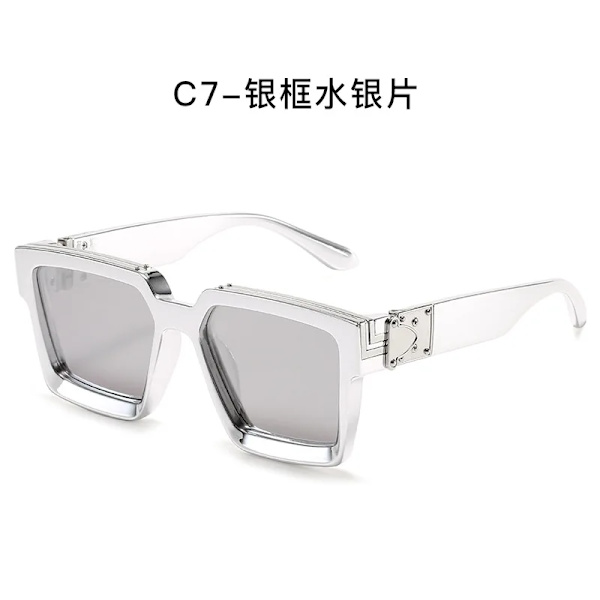 HW 86229 Ylellinen brändisuunnittelija sävyt Punk Rock tyyli Mukautettu Ylisuuri Paksu Iso kehys Aurinkolasit Miljonääri Aurinkolasit Miehet C4 86229 Sunglasses