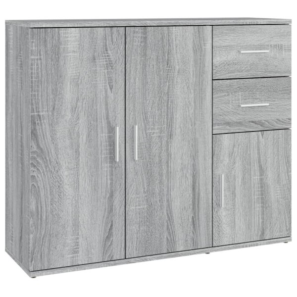 vidaXL Sideboard Gray Sonoma 91x29.5x75 cm engineered wood