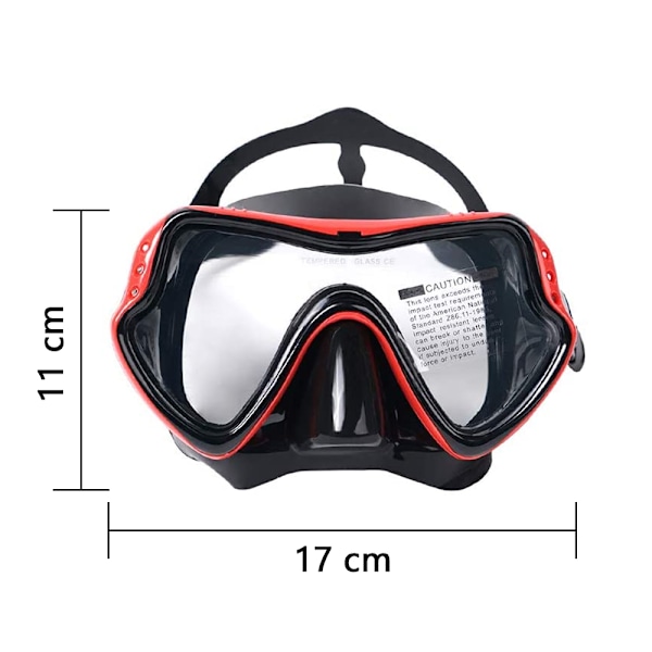 Vuxen dykmask, professionell snorklingsmask, läckagesäker
