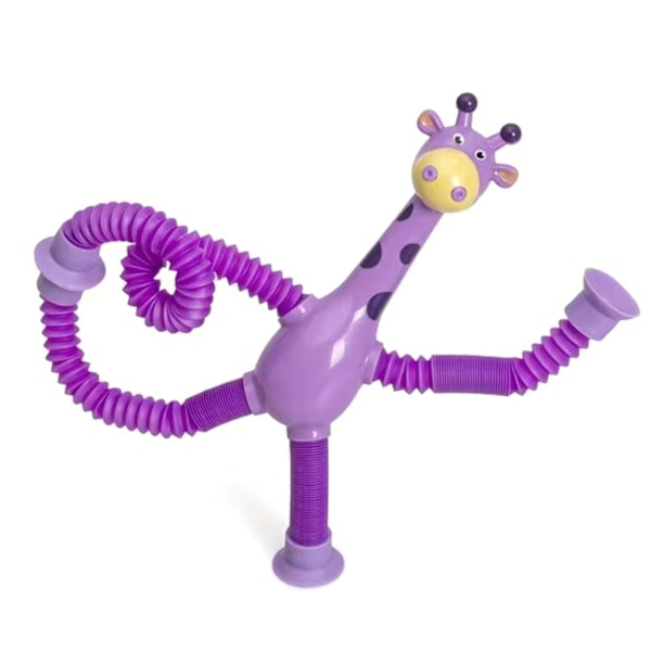 Teleskopisk sugkopp giraff leksak stretch leksak gul purple