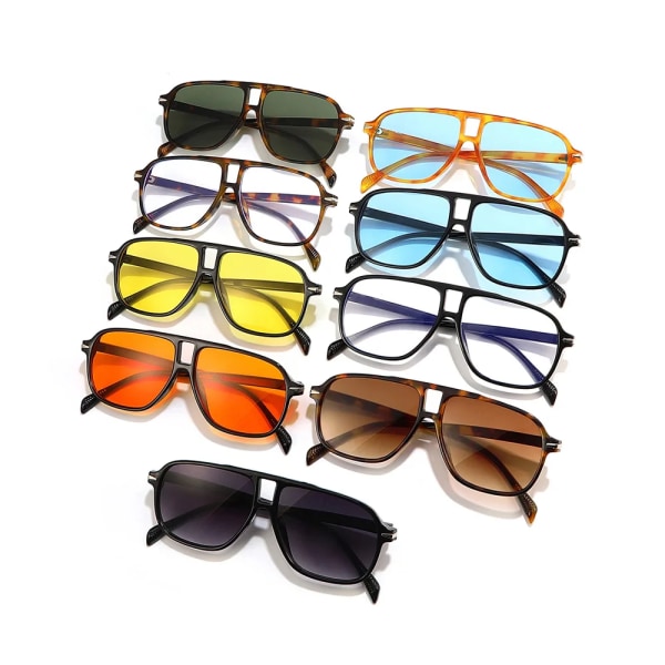 Twooo 40091 Uudet muodikkaat värikkäät kaksoissiltavaikeudet mukautetut aurinkolasit naisille C2 Black / Orange designer fasionable sunglasses