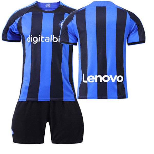 22-23 Inter Milan kotipaita No. 90 Lukaku No. 10 Lautaro No. 9 Dzeko jalkapalloasu aikuisille Inter Milan home game #2XL