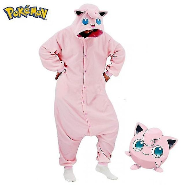 Onesie Squirtle Cosplay Kostym Pyjamas Jul En Delig Kigurumi Helkropps Pyjamas Anime Sovkläder Nyårsgåva Jigglypuff Onesie Jigglypuff Onesie M