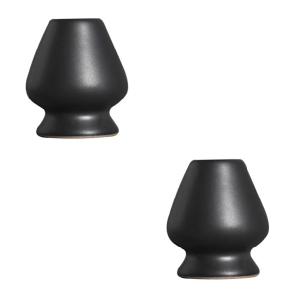 1/2/3 Håndlavet Matcha Piskeris Holder Te Ceremoni Te Service til Sort 6 x 7cm 2 Sæt 2Sets Black 6 x 7cm