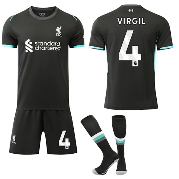 2024-2025 Liverpool udebane børne voksen fodboldtrøje sæt nr. 4 Virgil 16