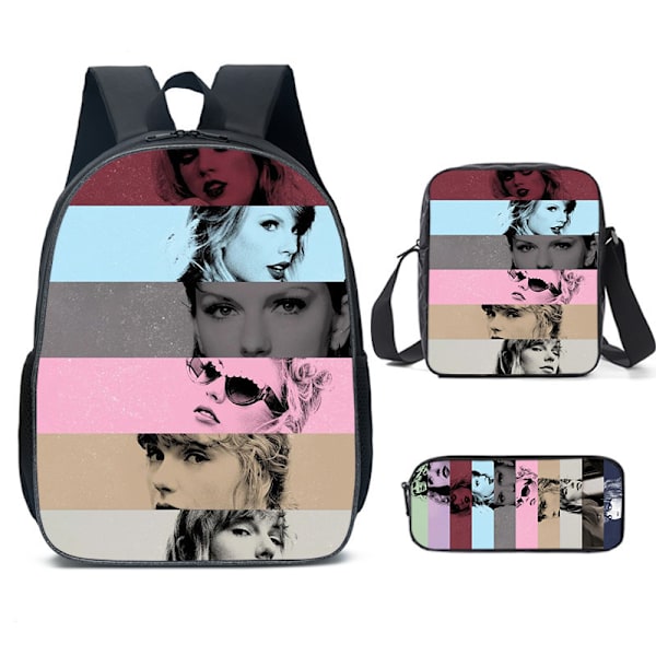 3-osainen setti Taylor Swift Taylor Swift -fanikoulureppu, jossa on suuri kapasiteetti oppilaan reppu style 2
