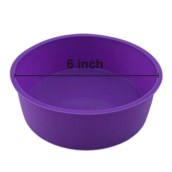 Runda Kakformar i Silikon, 4-pack, Silikonkakformar, 15 cm, 10 cm, Ickefast, Flerfärgade