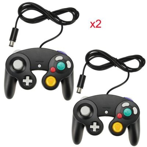 2X Trådlös Joystick-kontroller för Wii GameCube GC
