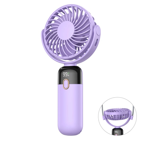 K70 2024 New Design 2400mAh Handheld Small USB Mini Fan Mute Large Wind Portable Halter Fan