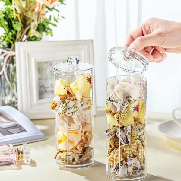 Galaxy 2 stk. Akryl Scrunchie 14,6 x 6,6 cm Transparent Scrunchie Holder Hårbånd Organizer Display