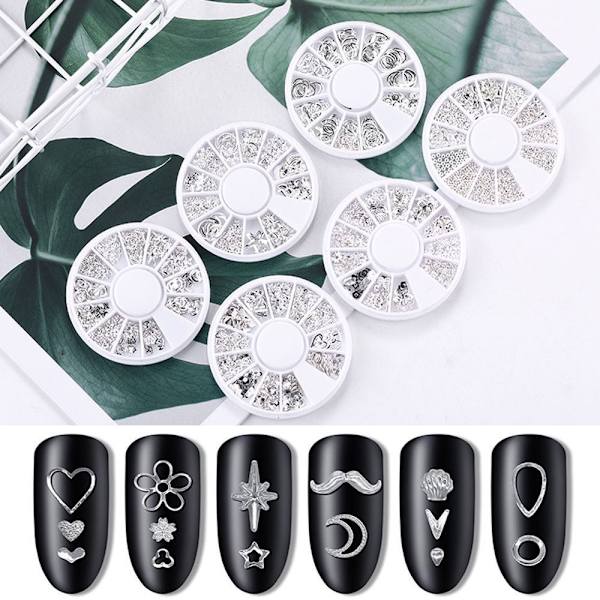Negle Studs Hule Metal Måne Stjerne