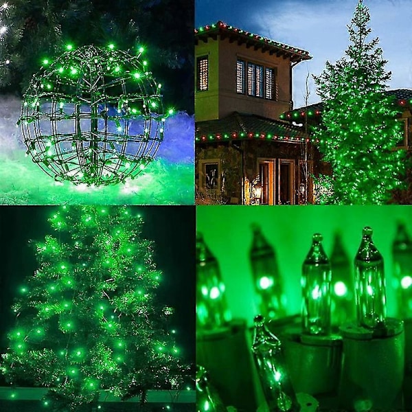 Julemini-lysstreng, 50 LED-lysstreng med UL-certificering Green