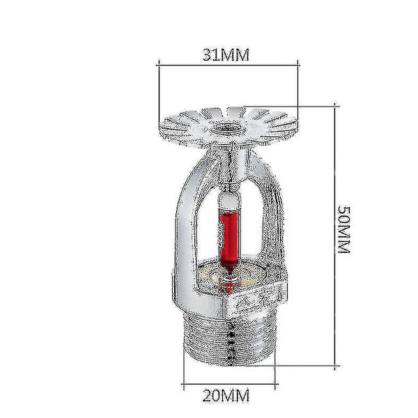Automatisk sprinkleranlæg 68 graders forstøvningsbrandsprinkler hængende sprinkler brandbeskyttelse
