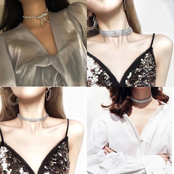 Kristallkedjan Halsband 2 RADER 2 RADER 2 rows 2 rows