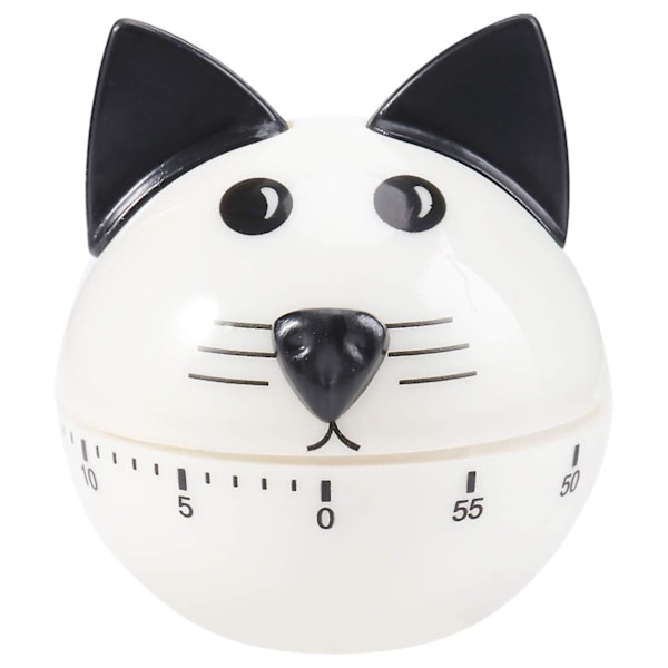 Kitchen Mechanical Timer Cartoon Cooking Cat Shaped Clock