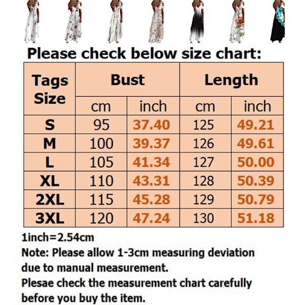Naisten kesä lyhythihainen pitkä mekko virkattu maksimekot mustavalkoinen solmiovärjäys 3XL sijoittelu suuret kukat Positioning Big Flowers L