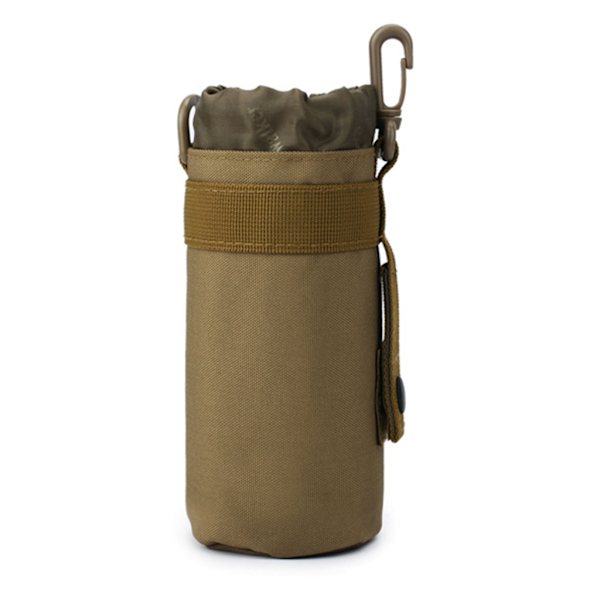 Molle Vattenflaskhållare Väska Nylon Taktisk Molle Vattenflaska Påse Vattenflaskhållare för Camping Vandring Resor Brown 0.08